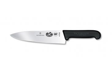 Image of Victorinox 8in Chefs Knife w/ Straight Blade &amp; Fibrox Handle, Black 47520