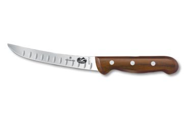 Image of Victorinox Boning 6in. Curved Extra-Wide Stiff Granton Blade Rosewood HDL 40212