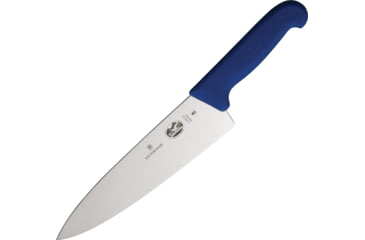 Image of Victorinox Chef's Knives, 8in, Stainless Steel, Satin Blade, Blue Fibrox Handle, 5.2062.20