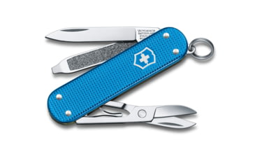 Image of Victorinox Classic Alox Limited Edition 2020 Swiss Pocket Knife, Ribbed, Aqua Blue, 58mm, 0.6221.L20
