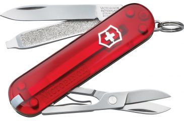 Image of Victorinox Classic SD Translucent Swiss Army Knife Ruby 54211