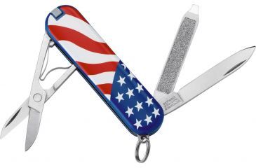 Image of Victorinox Classic SD U.S. Flag Swiss Army Knife Red White Blue 54216