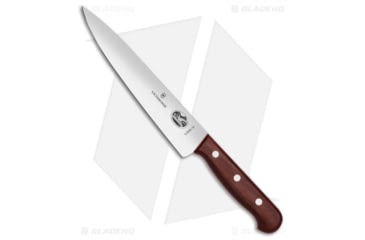 Image of Victorinox Cutlery Chefs Kitchen Knife, 7.50in, Stainless Steel, Drop Point Blade, Rosewood Brown Handle, Steel/Brown, One Size, BHQ-109340