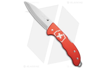 Image of Victorinox Evoke Folding Knife, 3.90in, Stainless Steel, Drop Point Blade, Aluminum Red Handle, Steel/Red, 9.32in, BHQ-211154