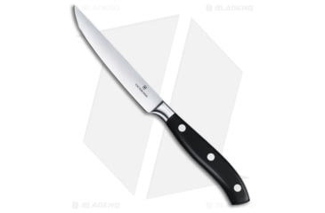 Image of Victorinox Grand Maitre Steak Kitchen Knife, 4.70in, Stainless Steel, Normal Blade, Polymer Black Handle, Steel/Black, 9.60in, BHQ-205611