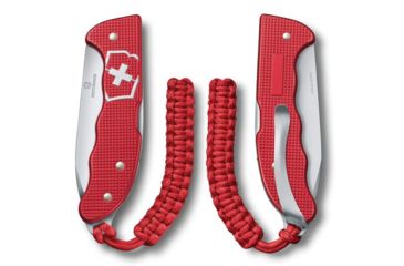 Image of Victorinox Hunter Pro Alox Folding Knife with Clip and Paracord, Red, 130mm 0.9415.20