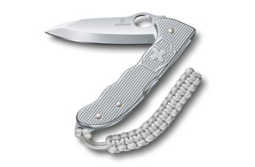 Image of Victorinox Hunter Pro Alox Folding Knife with Clip and Paracord, Silver, 130mm 0.9415.M26