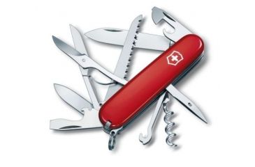 Image of Victorinox Huntsman Swiss Army Knife w/Bottle Opener, Red, with Pouch 53820