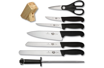 Image of Victorinox Kitchen Knife Set 8pcs, Black Fibrox handle, 5.1193.8-X2