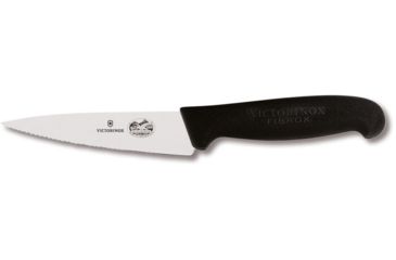 Image of Victorinox Mini Chefs 5in. Blade Wavy edge 1.25in. at Black Fibrox HDL 47556