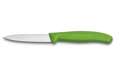 Image of Victorinox Paring 3.25in. STR Spear Point Bulk Green 6.7606.L114