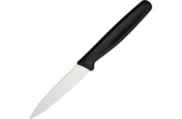 Image of Victorinox Paring Knife Serrated Black, 3.25 satin finish serrated stainless blade, Black polypropylene handle, 6.7633