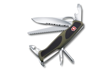 Image of Victorinox RangerGrip 178 Pocket Swiss Knife, Green/Black, 130mm, 0.9663.MWC4-X4