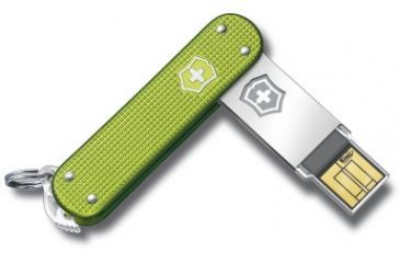 Image of Victorinox Slim 2.0 - 16GB, Green Alox 4.6171.24G16US2