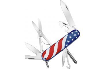 Image of Victorinox Super Tinker U.S. Flag Swiss Army Knife - Red White Blue 1.4703.2E1-X1