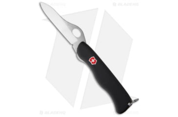 Image of Victorinox Swiss Army Knife One Hand US Army Folding Knives, 3.50in, OD Green Handle, Steel/OD Green, 4.375in, BHQ-105877