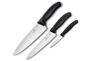 Image of Victorinox Swiss Classic Chefs Set 3pc Knife, Black synthetic handle, 6.8063.20X1