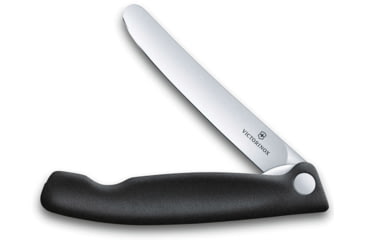 Image of Victorinox Swiss Classic Fld Paring Black Folding Knife, Round tip blade, Black polypropylene handle, 6.7803.FB