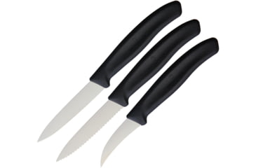 Image of Victorinox Three Piece Paring Set Knife, Black synthetic handle, VN67503X3