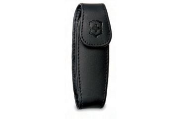 Image of Victorinox Leather Medium Clip Pouch Swiss Army Knife Pouches Black 4.1099.22