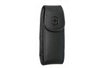 Image of Victorinox Leather Large Clip Pouch Swiss Army Knife Pouches Black 4.1099.23