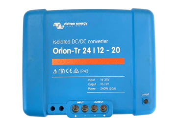 Image of Victron Energy Orion-TR DC-DC Converter, 24 volts to 12 volts, 20 amps Isolated, Blue, ORI241224110