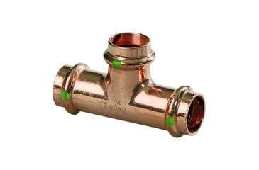 Image of Viega ProPress 1-1/4in Copper Tee - Triple Press Connection - Smart Connect Technology, 77442