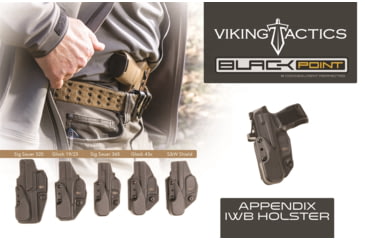 Image of Viking Tactics VTAC Appendix IWB Holsters, Glock 43X, Black, 125208