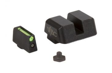 Image of Viking Tactics VTAC Glock Sights, Fiber Front/Steel Rear, Green Front, Black Rear, VTAC-VSGL-FB