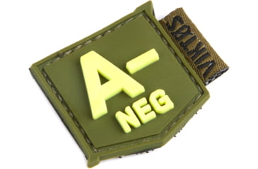 Image of Viktos Bloodtype Mini Moralpha Patch, A Negative, Ranger/Glow, 1in x 1in, 2004802