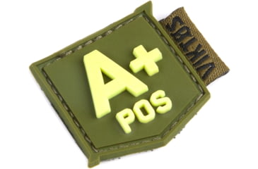 Image of Viktos Bloodtype Mini Moralpha Patch, A Positive, Ranger/Glow, 1in x 1in, 2004801