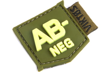 Image of Viktos Bloodtype Mini Moralpha Patch, AB Negative, Ranger/Glow, 1in x 1in, 2004806