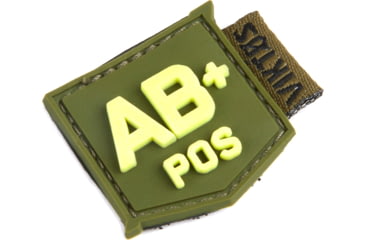 Image of Viktos Bloodtype Mini Moralpha Patch, AB Positive, Ranger/Glow, 1in x 1in, 2004805
