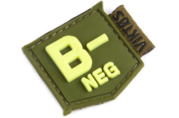 Image of Viktos Bloodtype Mini Moralpha Patch, B Negative, Ranger/Glow, 1in x 1in, 2004804