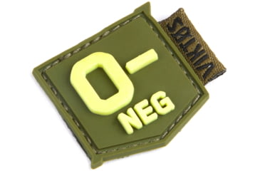Image of Viktos Bloodtype Mini Moralpha Patch, O Negative, Ranger/Glow, 1in x 1in, 2004808