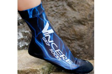 Image of Grip Socks Soft Soled Watersport Sock - Mens-Blue Lightning-X-Large