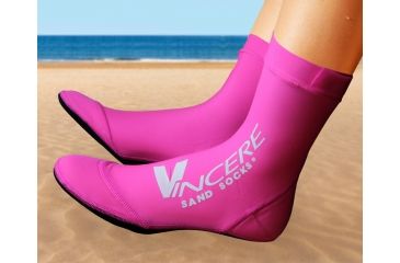 Image of Vincere Sports Sand Socks Soft Soled Watersport Sock - Womens-Pink-X-Small