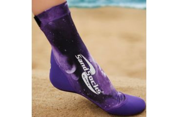 Image of Sand Socks Soft Soled Watersport Sock - Womens-Purple Galaxy-X-Small