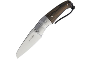 Image of Viper Novis Linerlock Folding Knife, 4in Closed, 3in Satin Bohler M390 SS Blade, Ziricote Wood Handle, SS Bolster, Black Leather Pouch, V5974ZI