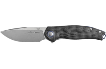 Image of Viper Vale Black SureTouch Folding Knife, 4.13in Closed, 3in Stonewash CPM Magnacut SS Blade, Black Sculpted Suretouch Handle, V6006GG