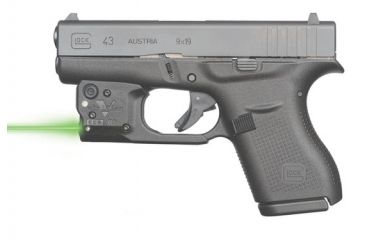 Image of Viridian Reactor 5 Green Laser Sight for Glock 43, featuring ECR, Includes Hybrid Belt Holster, R5-G43