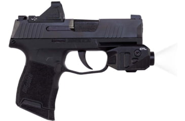 Image of Viridian Weapon Technologies CTL Compact Rechargeable Weapon Light for Sig P365, 550 Lumens, Black, 930-0039