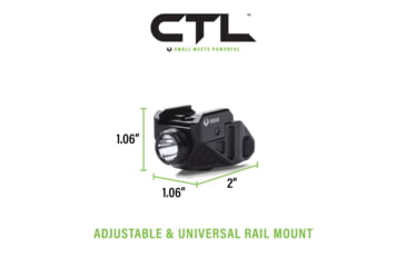 Image of Viridian Weapon Technologies CTL Custom 580 Lumen LED Tactical Light w/ INSTANT-ON &amp; SafeCharge Power Bank, Lithium Ion, Black, 930-0043