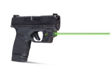 Image of Viridian Weapon Technologies Essential Laser Sight, Green, Springfield Hellcat, Trigger Guard, 1 x 1/3N Lithium Battery, Black, 912-0029