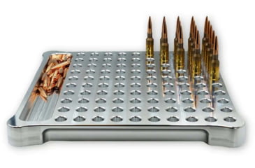 Image of Vision Products Aluminum Reloading Block, 308 Bolt Face, 100x, Raw Aluminum, VISION-446-308-100