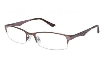 Image of Visions 199 Single Vision Prescription Eyeglasses - Frame Matte Brown / Light Pink VIVISION19901