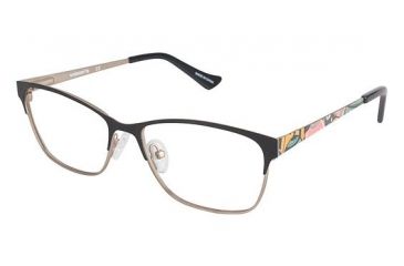 Image of Visions 233 Eyeglass Frames - Frame MATTE BLACK/GLD, Size 53/15mm VIVISION23301