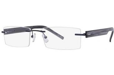 Image of Visions 175 Eyeglass Frames - Frame Blue/Grey Stripe, Size 53/18mm VIVISION17502