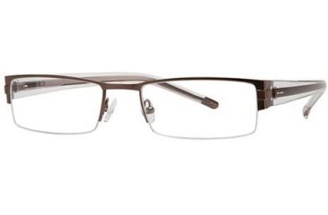 Image of Visions 180 Single Vision Prescription Eyeglasses - Frame Brown/Brown, Size 53/19mm VIVISION18002