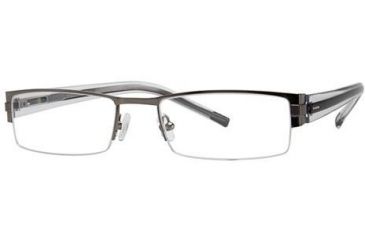 Image of Visions 180 Single Vision Prescription Eyeglasses - Frame Gunmetal/Black, Size 53/19mm VIVISION18001